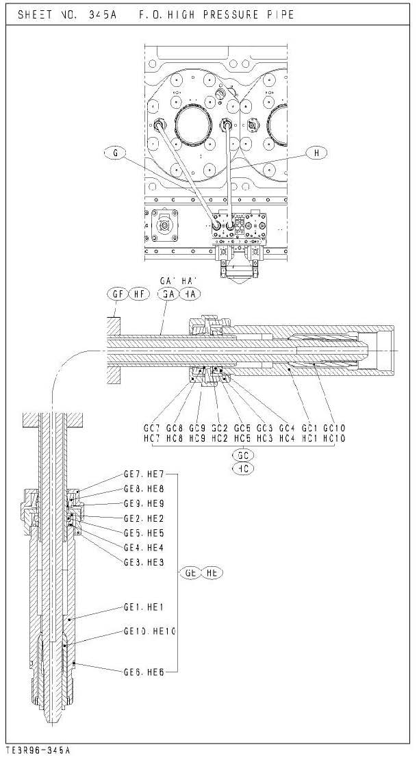 F.O. High Pressure Pipe drawings provided by the client